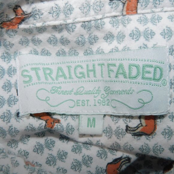 Straight Faded Mens M Donkey / ASS Print Short Sleeve button Front shirt - Picture 4 of 8